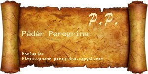 Pádár Peregrina névjegykártya
